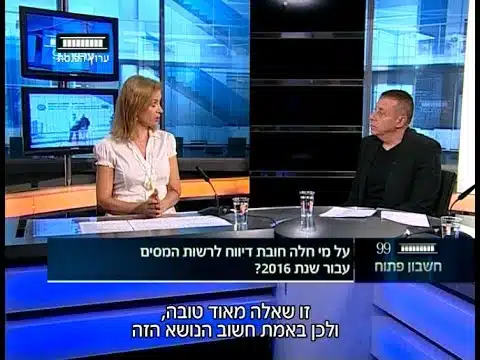 סיגל אבירם בראיון לטלוויזיה – תכנון מס- חובות דיווח בראי נכסים בחו"ל, ולמי שעשה רילוקשיין ב-3 שנים אחרונות